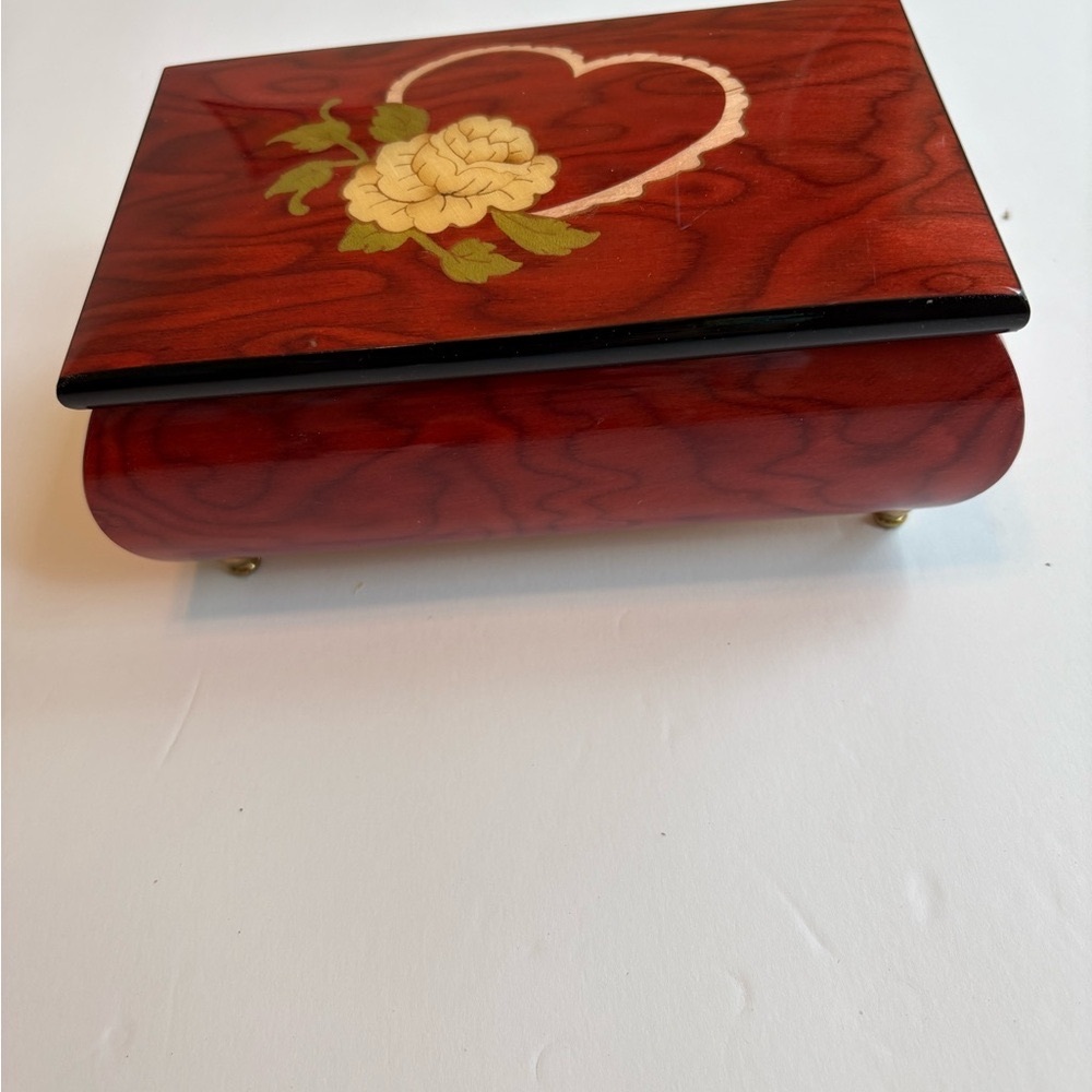 Inlaid Wood San Francisco Music Box Co Jewerly Box Impt:  see description
